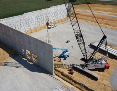 Shireman Construction Healthcare Areva Raising Walls