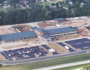 Shireman Construction Healthcare Harrison County Hospital Aerial Completed